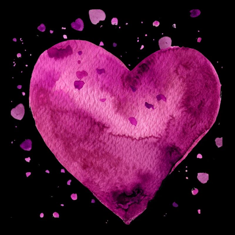 Wasserfarbherz rosa