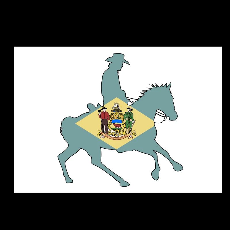 Delaware State Flag Cowboy