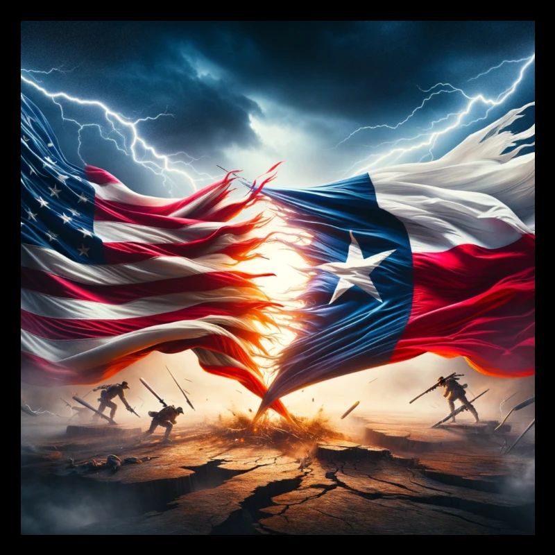 Le drapeau du Texas se libère