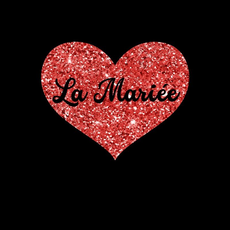 Bride Red Heart Glitter - Passendes T-Shirt