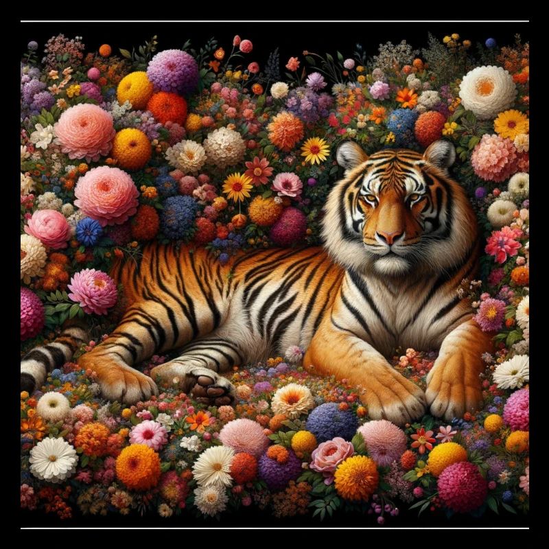 Tiger in bloom