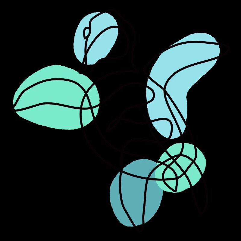 Turtle One Line Art Colorful