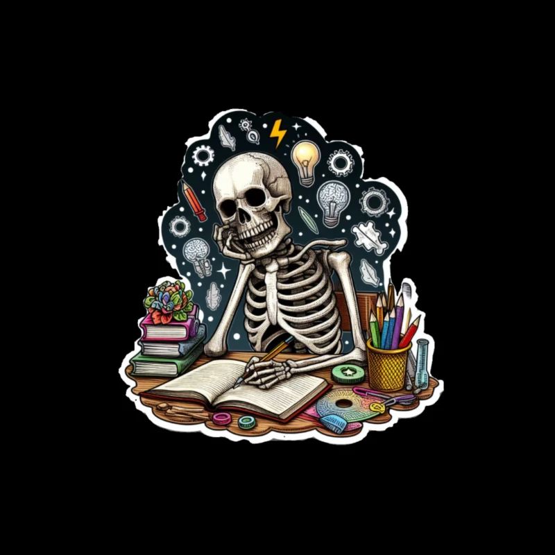 Dadjokes / Vaterwitze Skelett Lehrer