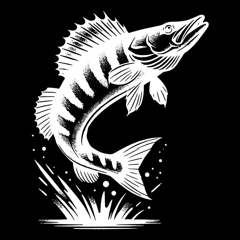 Großer springender Zander Fisch