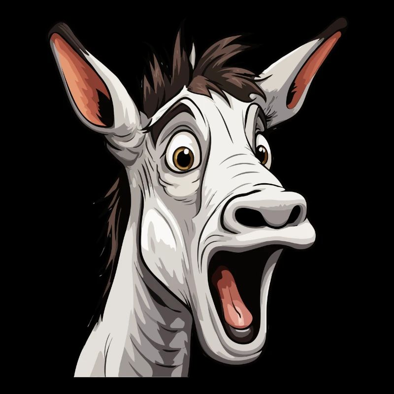 Crazy Esel witziger Esel