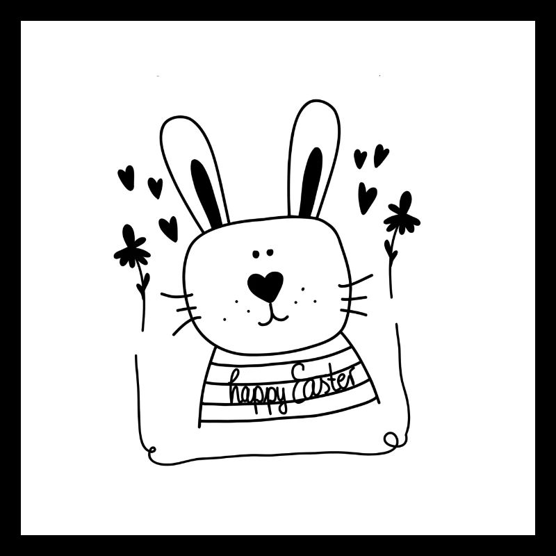 Sketchnotes Osterhase Happy Easter