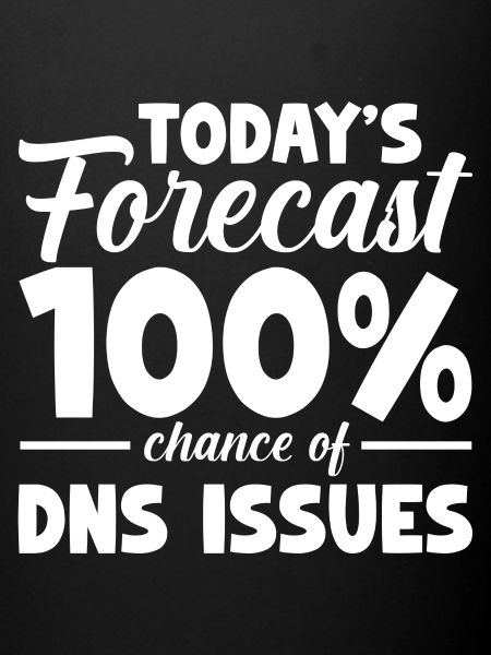 Dagens prognose 100% chance for DNS-problemer