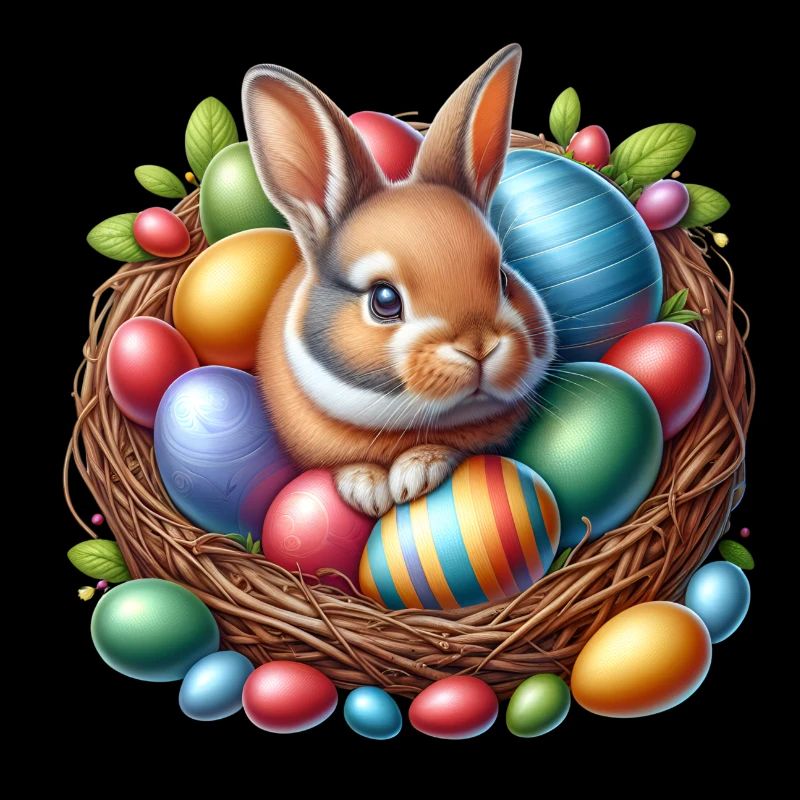 Easter design with Easter bunnies