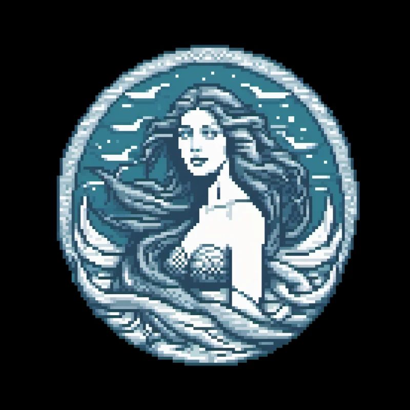 Sirène océanique Pixel