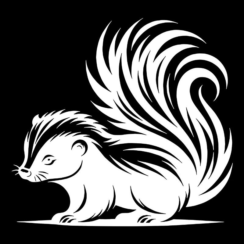 Mignon bébé mouffette câlin