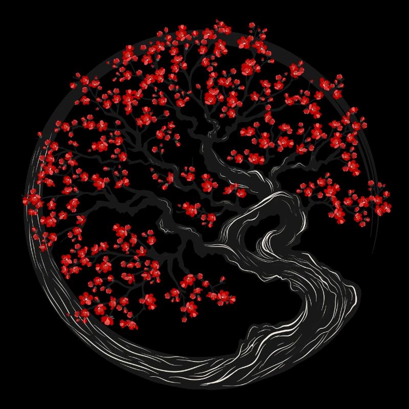 Enso Zen Circle Sakura tree
