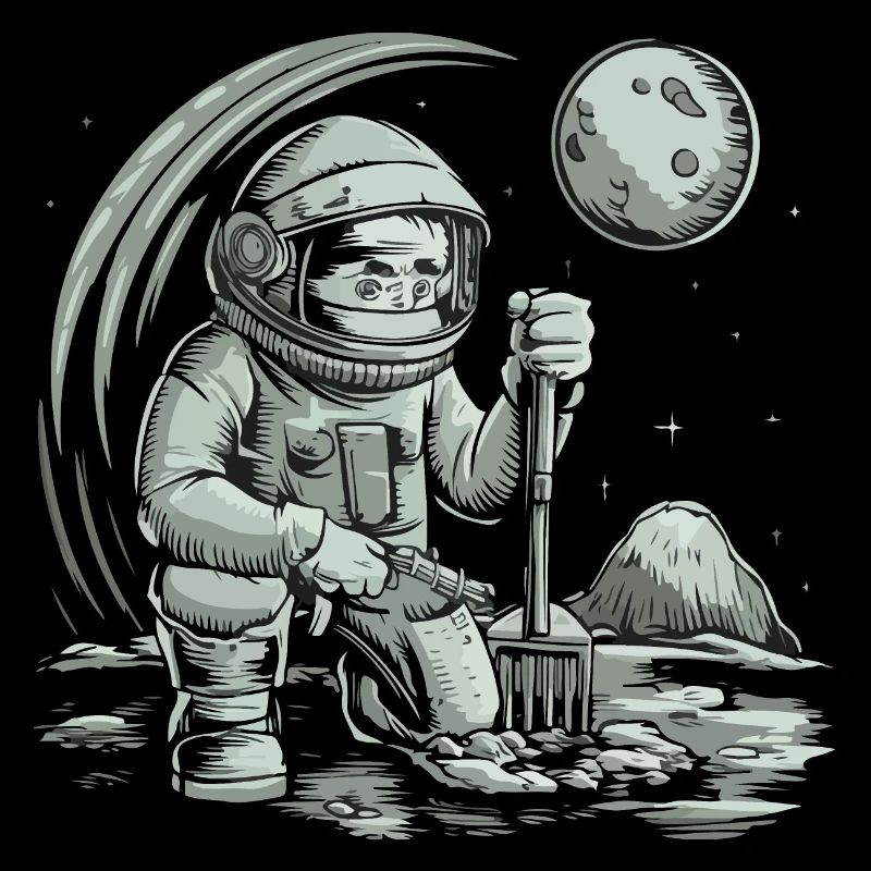 Astronot Creuser la lune