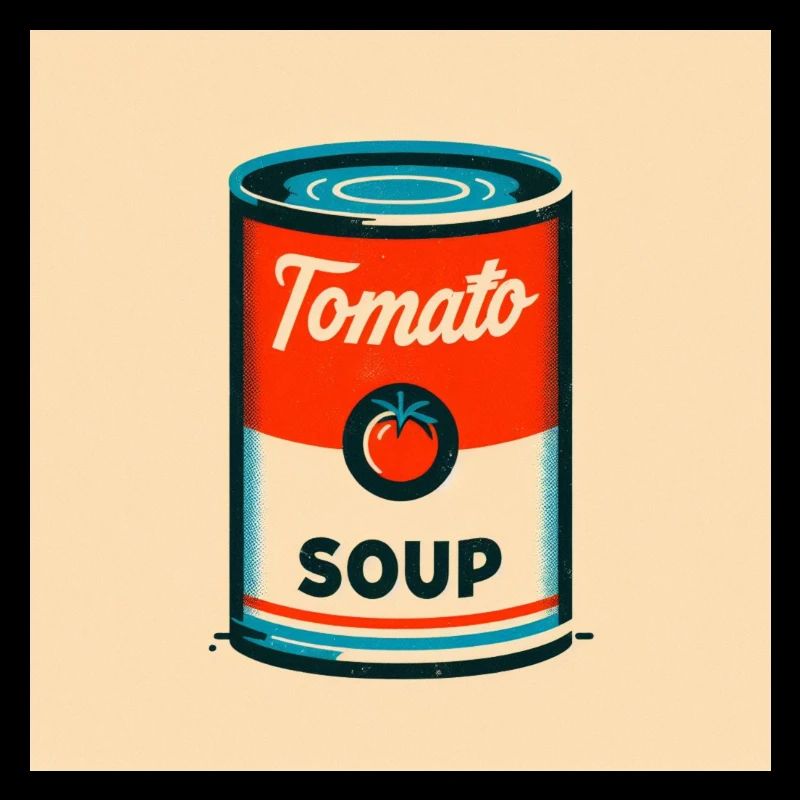 Boîte à tomates en risographie design rétro