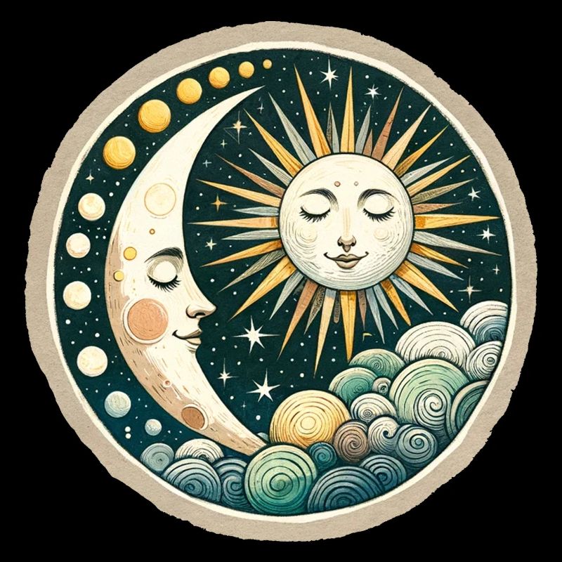 Mond und Sonne