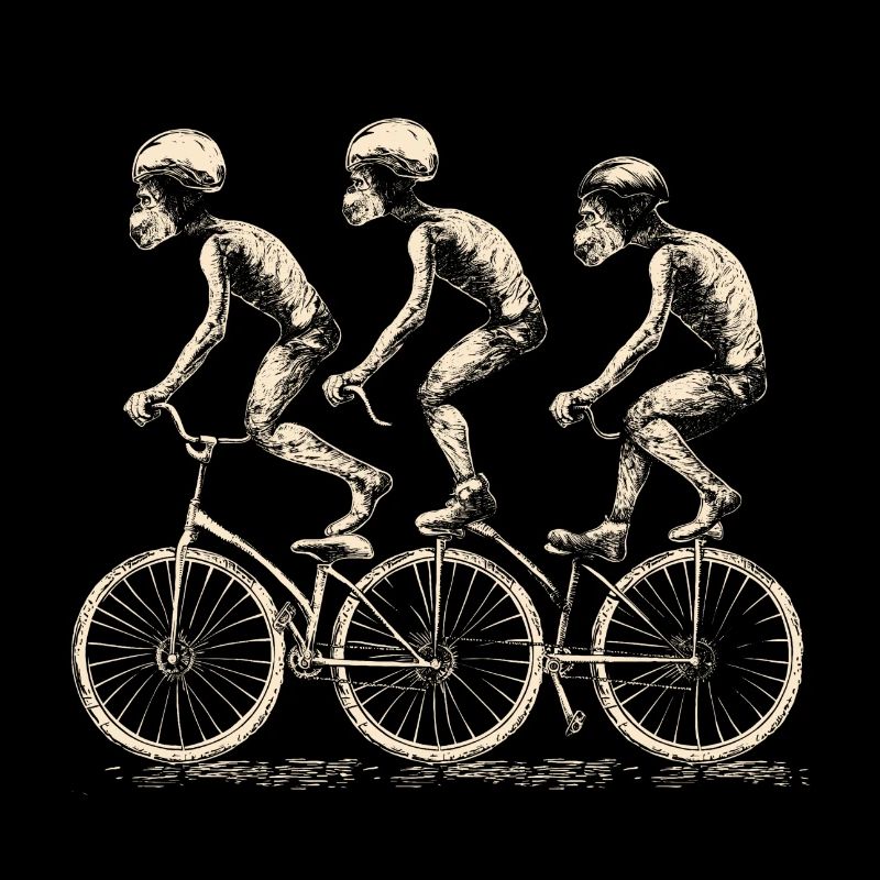 Bicycle // Monkey on bike (sand)