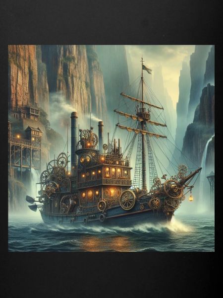Bateau steampunk