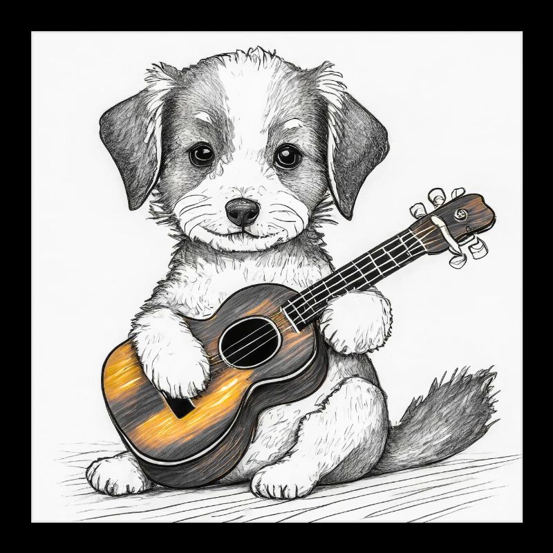 Ukulele puppy