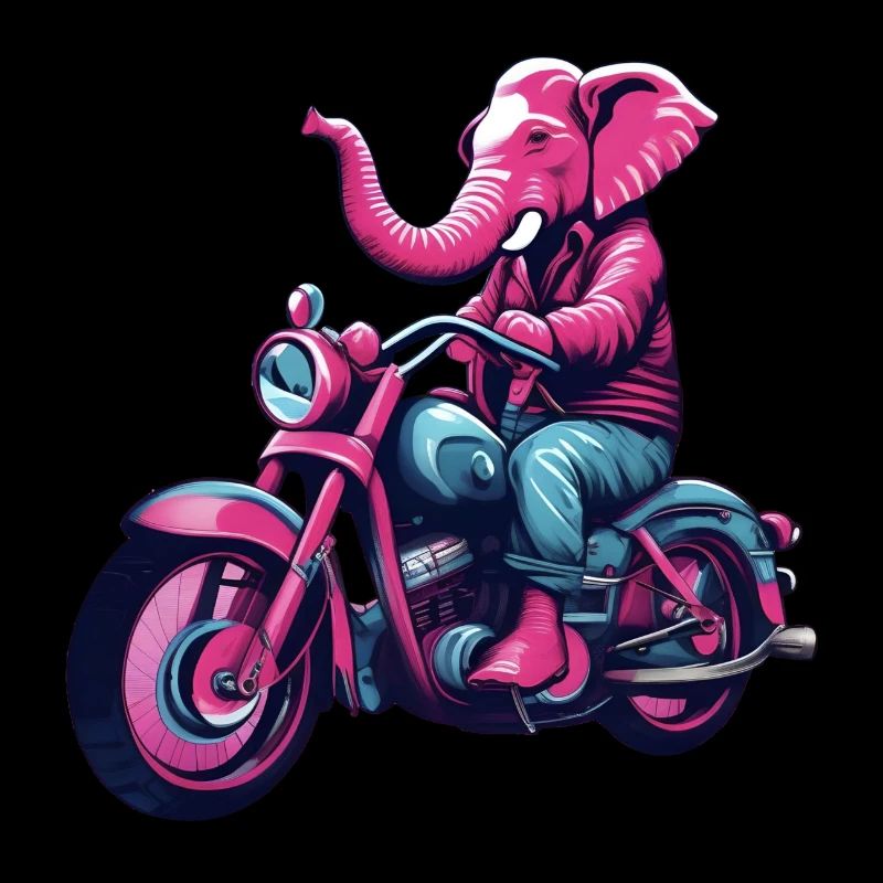 Rosa Elefant Biker