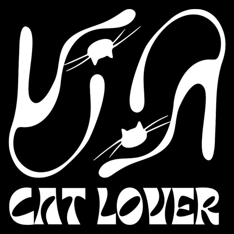 Design blanc pour amoureux des chats