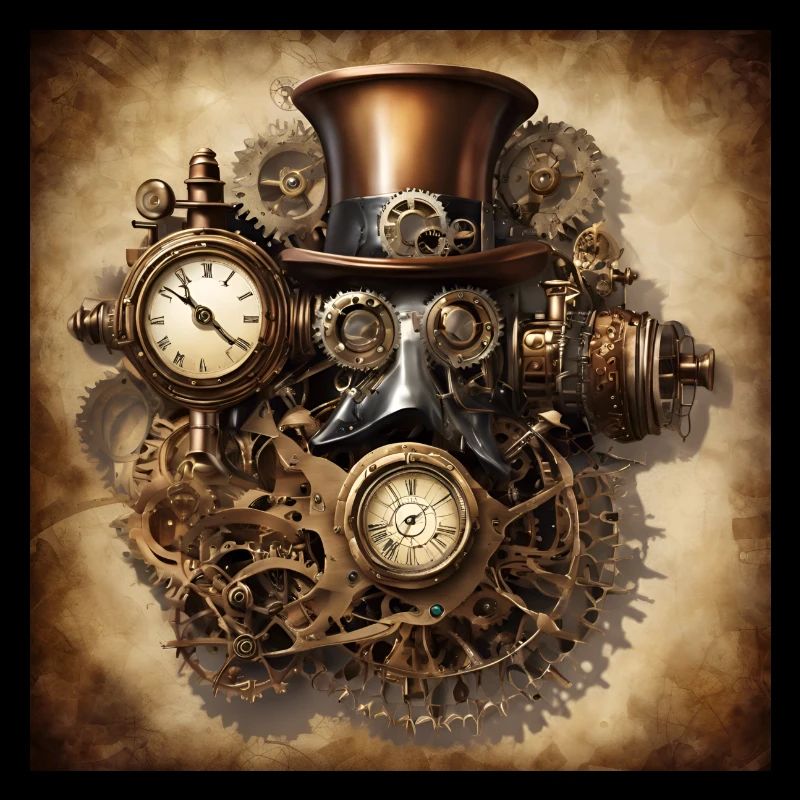 Mechanisches Gesicht Steampunk