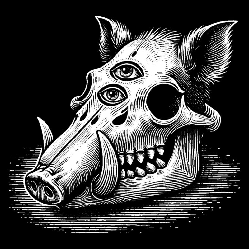 Totenkopf Vieräugiges Wildschwein