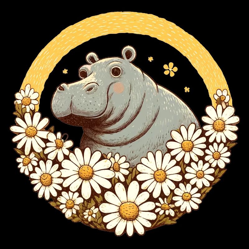 Nilpferd Gänseblümchen