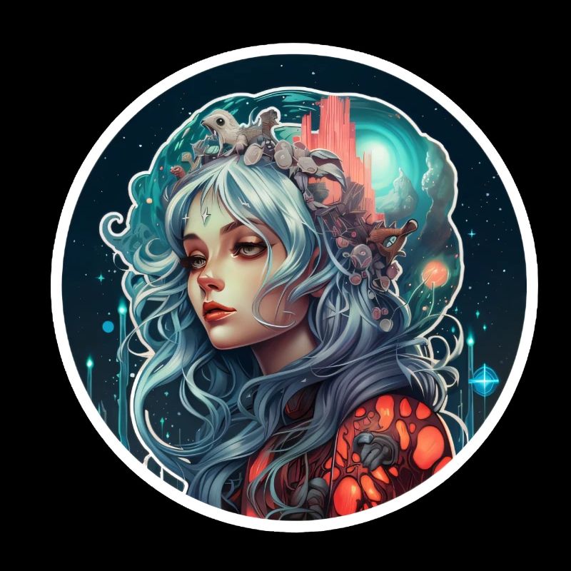 Fille fantastique de science-fiction