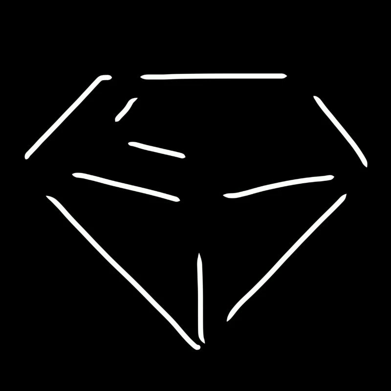 Dessin animé de symbole de diamant