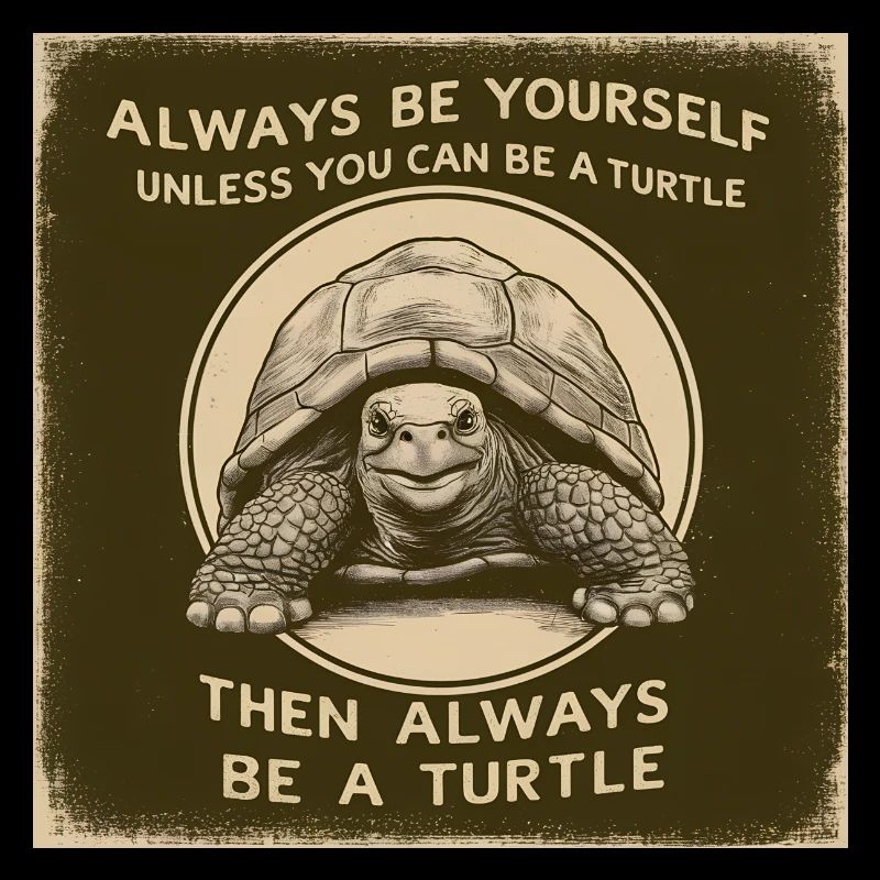 Sei du selbst, sei eine Schildkröte Lebensweisheit