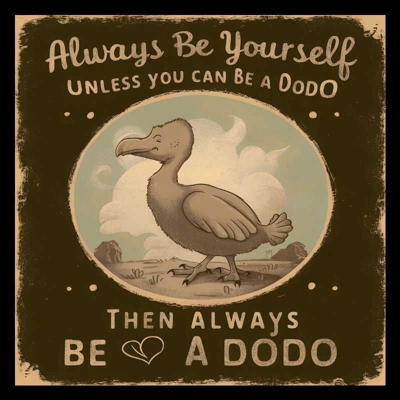 Sei Du selbst oder sei ein Dodo Vintage Design