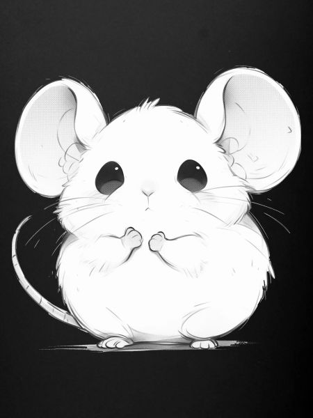 cute manga mouse