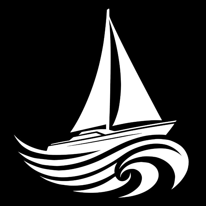 Sailing yacht in heavy waves