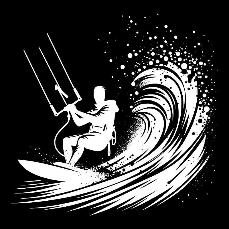 Kite-Surf Sport avec planche - Surfer dans le ciel
