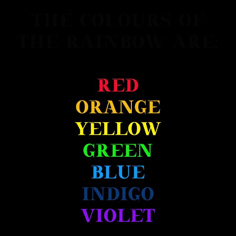 Couleurs de l’arc-en-ciel idée cadeau coloré