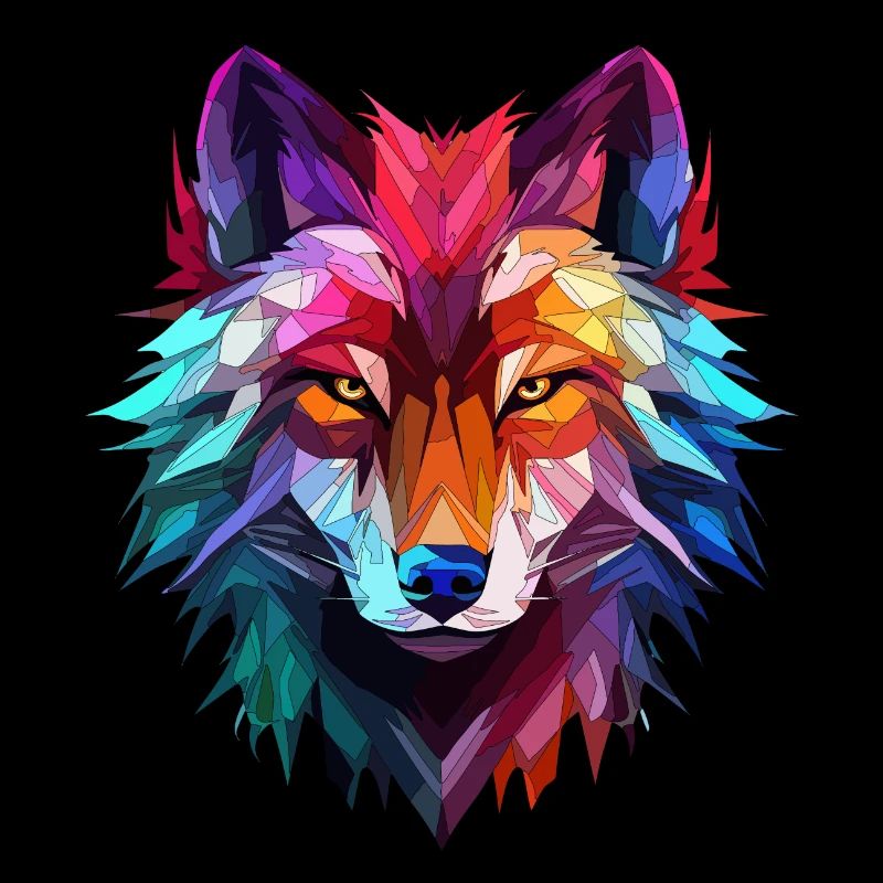 wolf abstract design