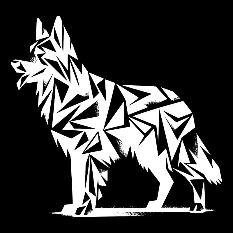 German Shepherd Geometric Shapes