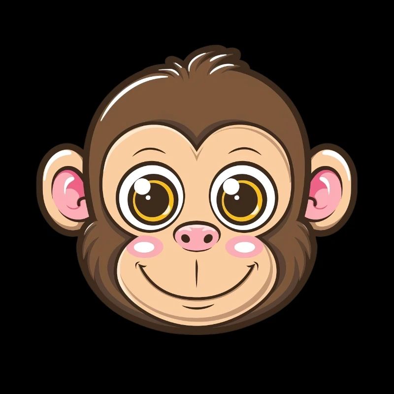 Cute Monkey Big Eyes Smile