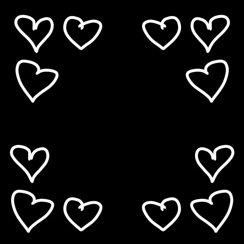 hearts pattern frame angular heart love