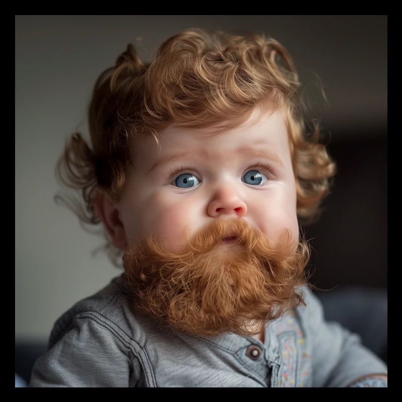 Bébé avec barbe