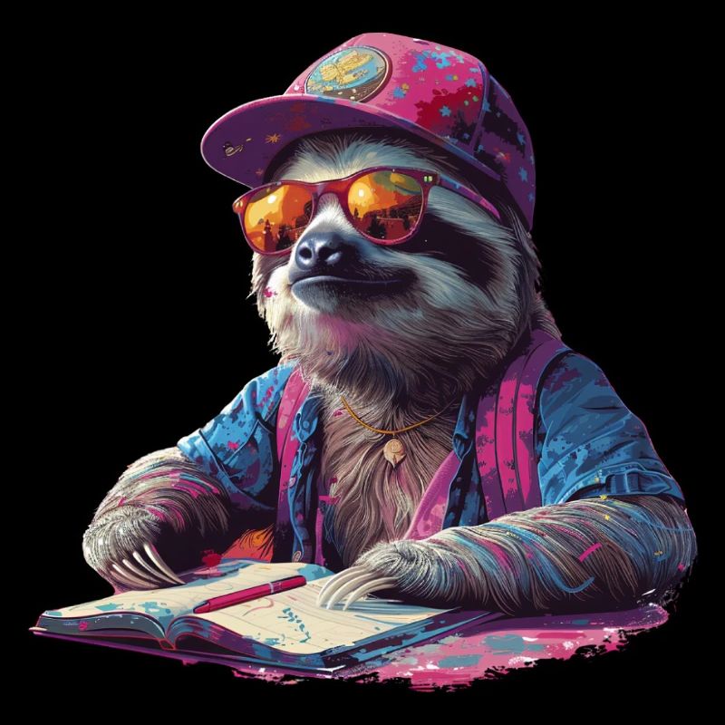 Sloth School Graduation Learning Exam