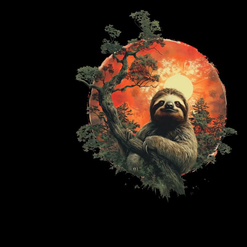 Faultier Sport Witziger Spruch Chillen Sofa