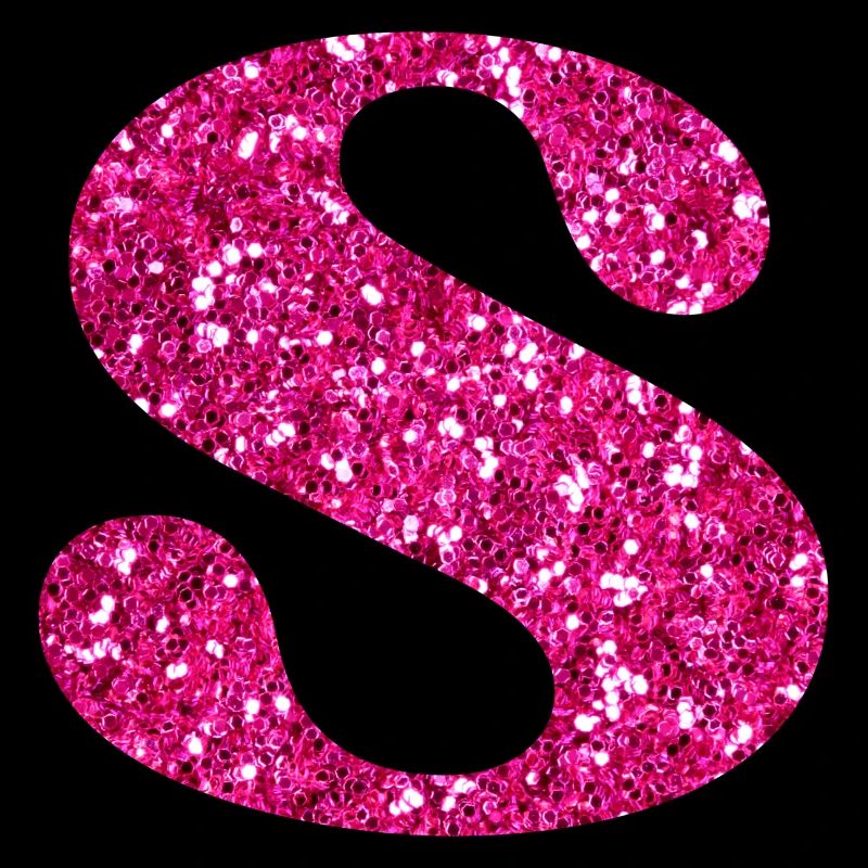 Glitter pink letter