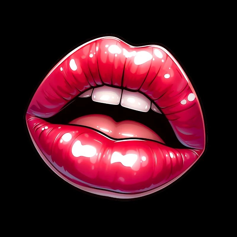 Üppige Lippen, Kuss, Valentinstag