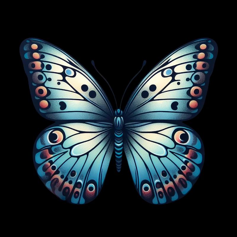 Papillon bleu - papillon