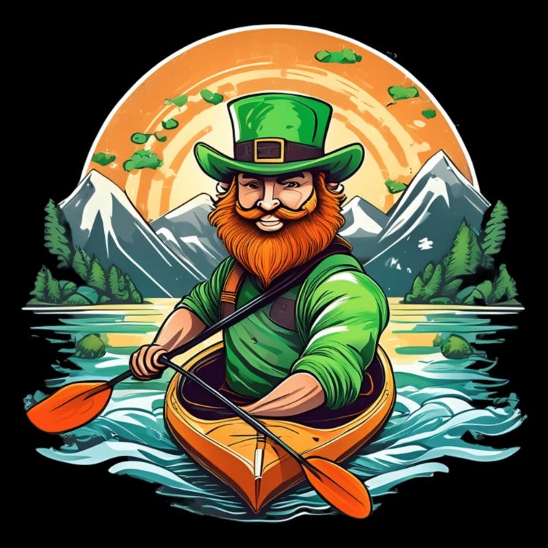 St. Patrick's Day Kleeblatt Kajak