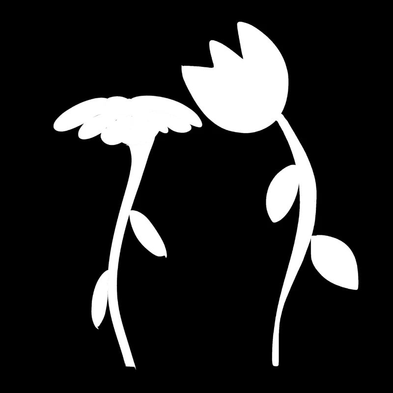 Symbole de fleur fleur plante forme deux fleurs