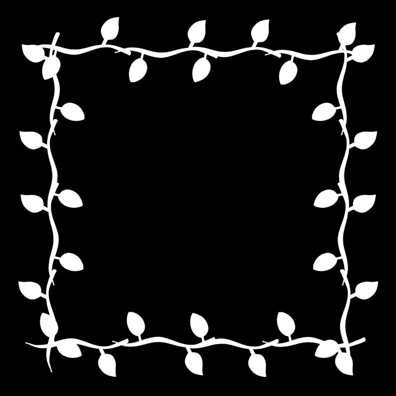 Quatre feuilles ligne nature cadre forme feuille