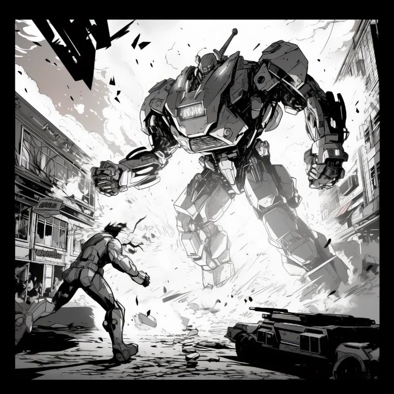 Bande dessinée de combat de robots