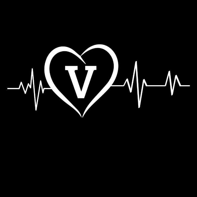Herzschlag Buchstabe V