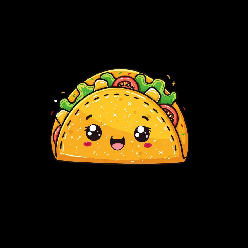 Cute burrito character with a smile